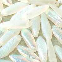 5mm x 16mm Dagger Bead - Crystal Etched AB Full - 00030-28783