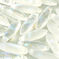 5mm x 16mm Dagger Bead - Crystal Etched AB Stripes - 00030-2878V