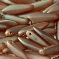 5mm x 16mm Dagger Bead - Crystal Full Apricot Medium Matted - 00030-29173