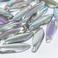 5mm x 16mm Dagger Bead - Crystal Silver Rainbow - 00030-98530