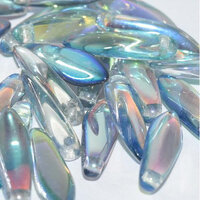 5mm x 16mm Dagger Bead - Crystal Blue Rainbow - 00030-98538
