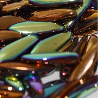 5mm x 16mm Dagger Bead - Crystal Glittery Bronze - 00030-98556