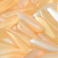 5mm x 16mm Dagger Bead - Crystal Yellow Rainbow Matted - 00030-98571