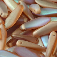 5mm x 16mm Dagger Bead - Crystal Orange Rainbow Matted - 00030-98575