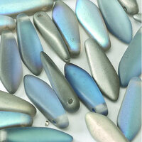 5mm x 16mm Dagger Bead - Crystal Graphite Rainbow Matted - 00030-98577