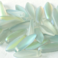 5mm x 16mm Dagger Bead - Crystal Blue Rainbow Matted - 00030-98578