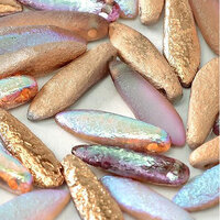 5mm x 16mm Dagger Bead - Crystal Etched Copper Rainbow - 00030-98583