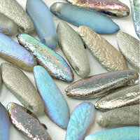 5mm x 16mm Dagger Bead - Crystal Etched Graphite Rainbow - 00030-98587