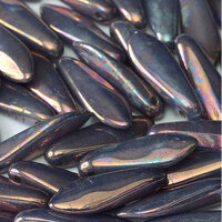 5mm x 16mm Dagger Bead - White Opal Iris - 01000-15781