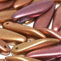 5mm x 16mm Dagger Bead - Metallic Mix  - 01610
