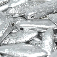 5mm x 16mm Dagger Bead - Etched Aluminium Silver  - 01700E