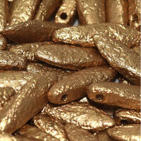 5mm x 16mm Dagger Bead - Etched Aztec Gold  - 01710E 