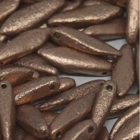 5mm x 16mm Dagger Bead - Etched Vintage Copper  - 01770E