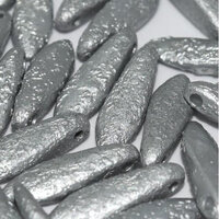 5mm x 16mm Dagger Bead - Alabaster Metallic Silver Etched - 02010-29405E