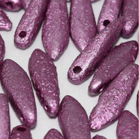 5mm x 16mm Dagger Bead - Alabaster Metallic Lilac Etched - 02010-29428E