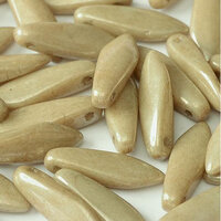5mm x 16mm Dagger Bead - Chalk White Latte Luster - 03000-14419