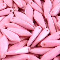 5mm x 16mm Dagger Bead - Chalk White Lila Luster - 03000-14494