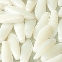 5mm x 16mm Dagger Bead - Chalk White Shimmer - 03000-20600