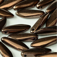 5mm x 16mm Dagger Bead - Jet Lila Vega Luster - 23980-15726