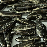 5mm x 16mm Dagger Bead - Jet Antique Chrome - 23980-18549