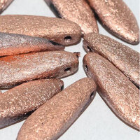 5mm x 16mm Dagger Bead - Jet Etched Capri Gold Full - 23980-24020