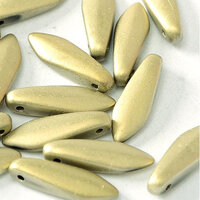 5mm x 16mm Dagger Bead - Jet Amber Full Matted - 23980-26470