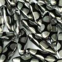 5mm x 16mm Dagger Bead - Jet Labrador Dots - 23980-2700A