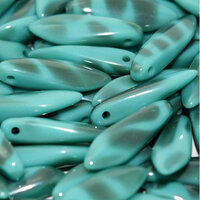 5mm x 16mm Dagger Bead - Jade Vacuum Hematite Stripes - 63130-2720V