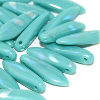 5mm x 16mm Dagger Bead - Jade AB Stripes - 63130-2870V