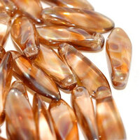 5mm x 16mm Dagger Bead - Rosaline Celsian Stripes - 70110-2250V