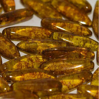 5mm x 16mm Dagger Bead - Amber Teracota Purple - 80020-15496