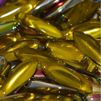 5mm x 16mm Dagger Bead - Amber Vitrail - 80020-28101