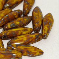 5mm x 16mm Dagger Bead - Lemon Picasso - 83120-43400