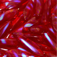 5mm x 16mm Dagger Bead - Siam AB Stripes - 90080-2870V