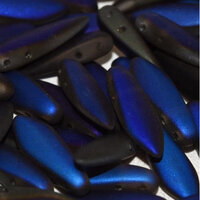 5mm x 16mm 2 Hole Dagger Bead - Crystal Azuro Full Matted - 00030-22273