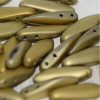 5mm x 16mm 2 Hole Dagger Bead - Crystal Amber Full Matted - 00030-26470