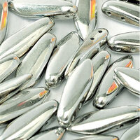 5mm x 16mm 2 Hole Dagger Bead - Crystal Labrador Full - 00030-27000