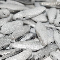 5mm x 16mm 2 Hole Dagger Bead - Crystal Etched Labrador Full - 00030-27080