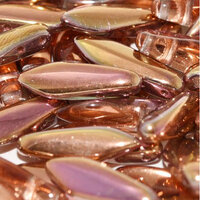 5mm x 16mm 2 Hole Dagger Bead - Crystal Capri Rose - 00030-27141