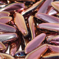 5mm x 16mm 2 Hole Dagger Bead - Crystal Capri Rose Full - 00030-27143