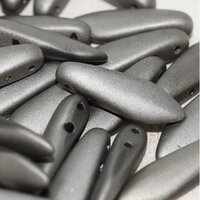 5mm x 16mm 2 Hole Dagger Bead - Crystal Chrome Full Matted - 00030-27470