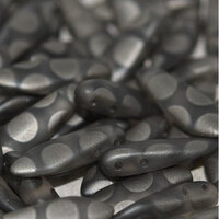 5mm x 16mm 2 Hole Dagger Bead - Crystal Chrome Dots Matted - 00030-2747A