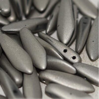 5mm x 16mm 2 Hole Dagger Bead - Crystal Full Argentic Matted - 00030-27570
