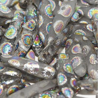 5mm x 16mm 2 Hole Dagger Bead - Crystal Etched Vitrail Dots - 00030-2818A