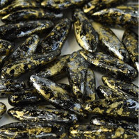 5mm x 16mm 2 Hole Dagger Bead - Tweedy Gold - 23980-45704