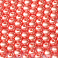3mm Druk (Round) Bead - Alabaster Pastel Light Coral - 02010-25007