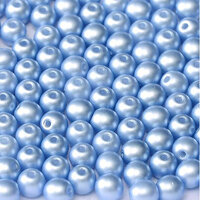 3mm Druk (Round) Bead - Alabaster Pastel Light Sapphire - 02010-25014