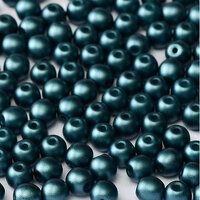 3mm Druk (Round) Bead - Alabaster Pastel Petrol - 02010-25033