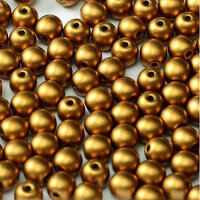 3mm Druk (Round) Bead - Alabaster Metallic Brass - 02010-29415