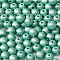 3mm Druk (Round) Bead - Alabaster Metallic Emerald - 02010-29455